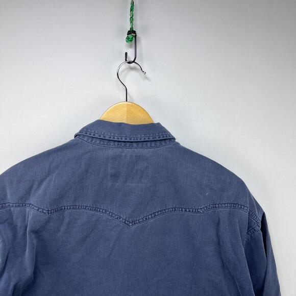Vintage 90s Levi's Snap Button Faded Long Sleeve Shirt Large - Picture 10 of 11